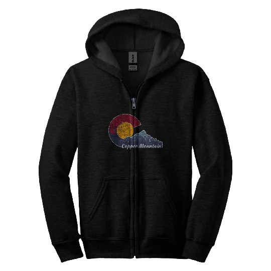 Copper Mountain Colorado Mountain Scenery Zip Hoodies
