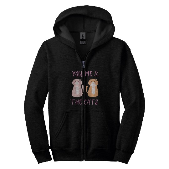 ask me about my cat funny cat Zip Hoodies