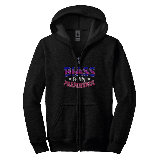 Biass Is My Preference LGBTQ Bisexual Pride Flag Zip Hoodies