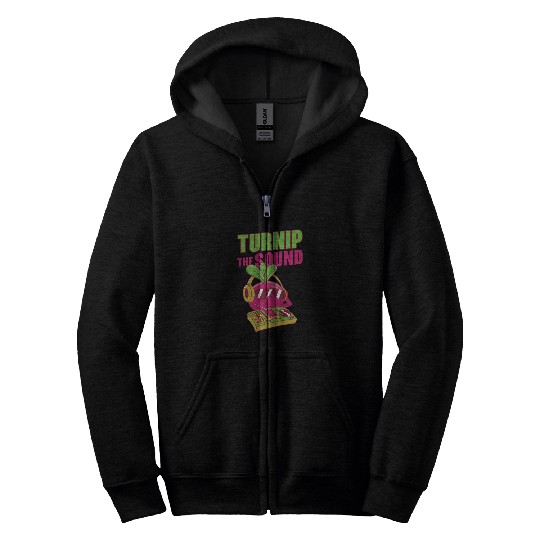 Music Turnip Party Music Lover Vegetable Zip Hoodies