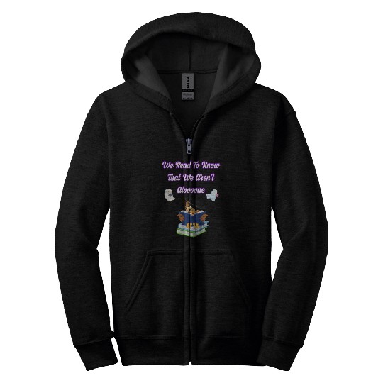 owl reading , we read to know that we aren't alone Zip Hoodies