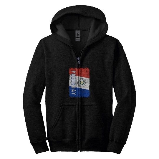 Paraguay Flag Zip Hoodies