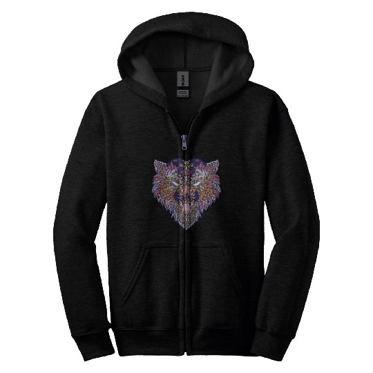 lion tattoo Zip Hoodies