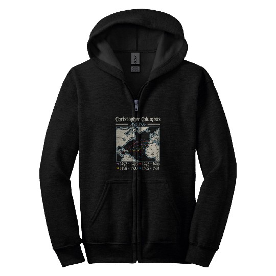 Christopher Columbus Day Italian American Zip Hoodies