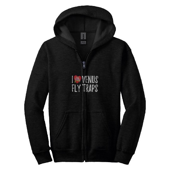 I Love Venus Flytrap Carnivorous Bite Me Zip Hoodies
