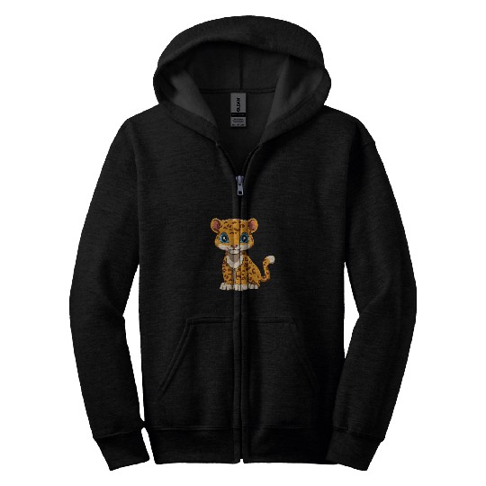 Cute Baby Leopard for a Leopard lover Zip Hoodies