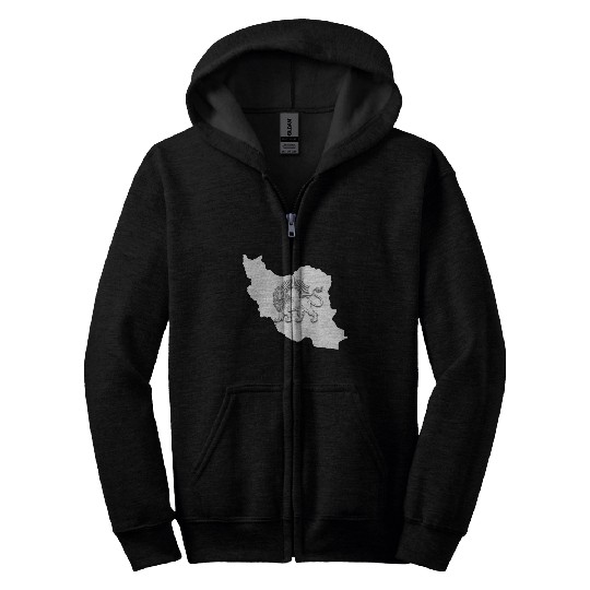 Iran Lion Sun Zip Hoodies
