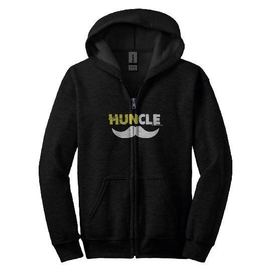 Huncle Eroded Yellow Zip Hoodies