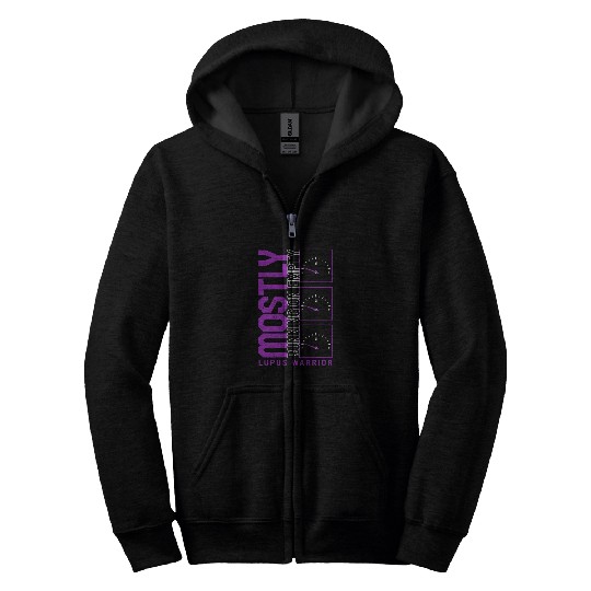 Lupus Awareness Zip Hoodies, Mostly Running Empty,