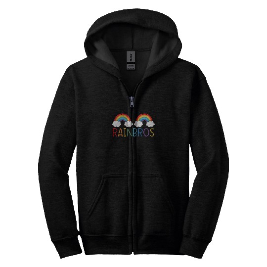 Rainbros Rainbow Lover Rainbow Whisperer Zip Hoodies