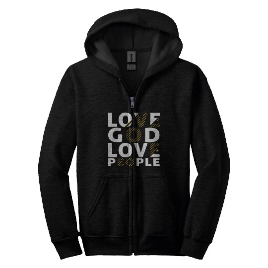 Love God Love People Zip Hoodies