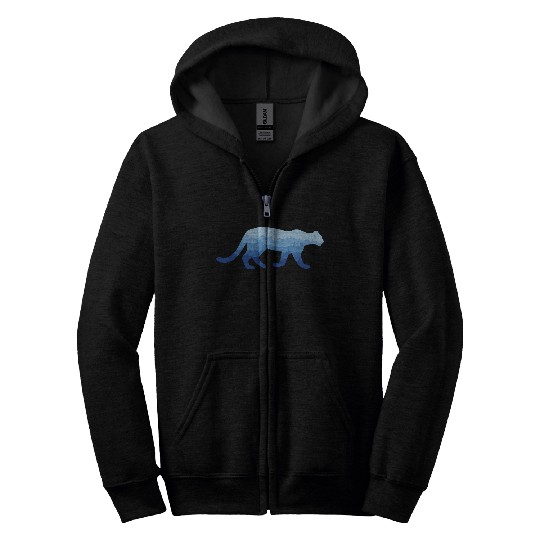 Mountain Lion and Mountain Biker Zip Hoodies