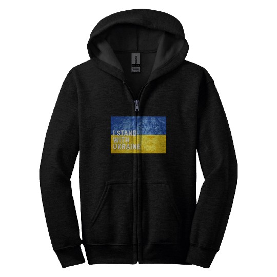 Ukraine Independence Day. I Stand with Ukraine Zip Hoodies