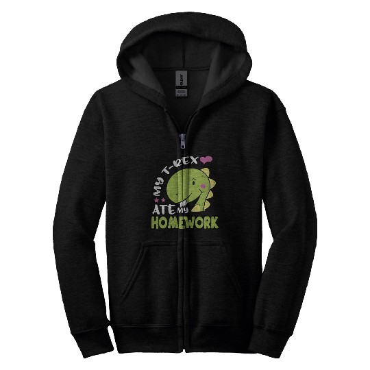 Tyrannosaurus Back to School TRex for Kids TRex At Zip Hoodies