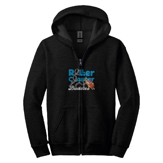Roller Coaster Friends Besties Zip Hoodies