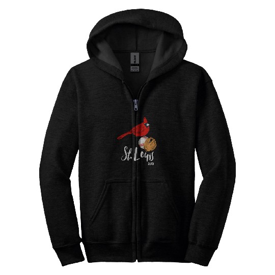 Saint Louis Red Cardinal 2019 Bird Player Zip Hoodies