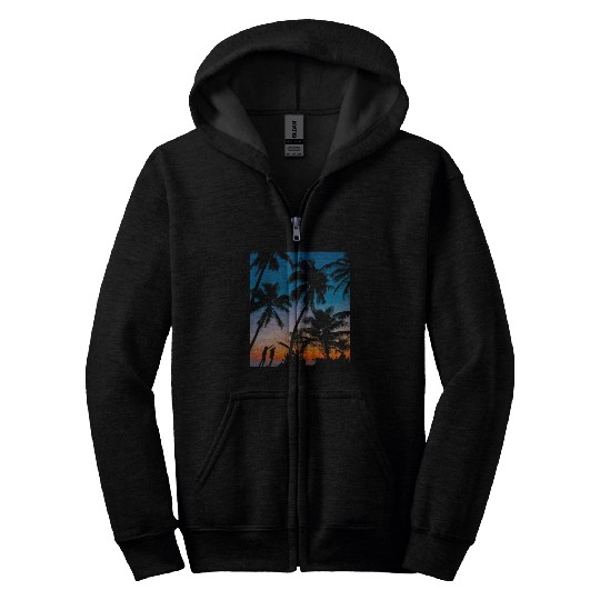 SWEETNESS OF DANCE -SUNSET IMAGE. Zip Hoodies