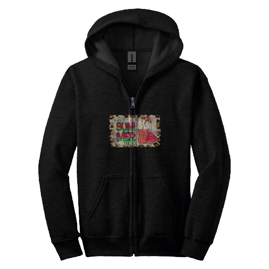 A220425 12 Sweet Summer Time Watermelon Leopard Zip Hoodies