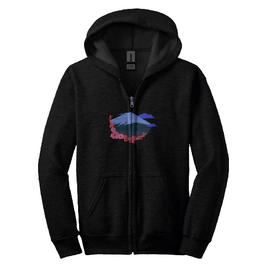 Mount Fuji Zip Hoodies