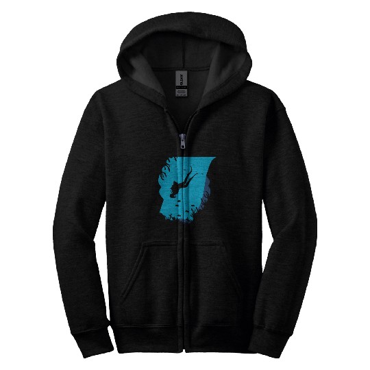 Scuba Diving Zip Hoodies