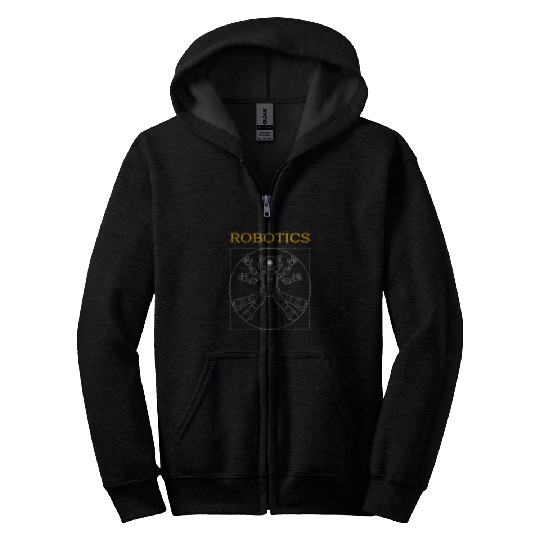 Robotics Robot Vitruvian Man Zip Hoodies