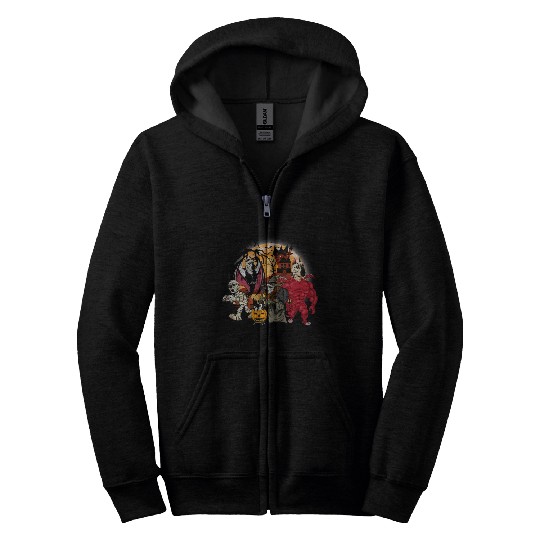 Great Dane Vampire Mummy Evil Witch Halloween Zip Hoodies