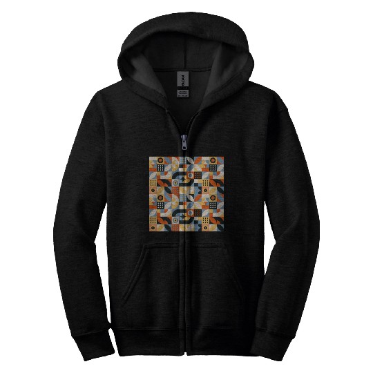 Abstract and geometric design Zip Hoodies