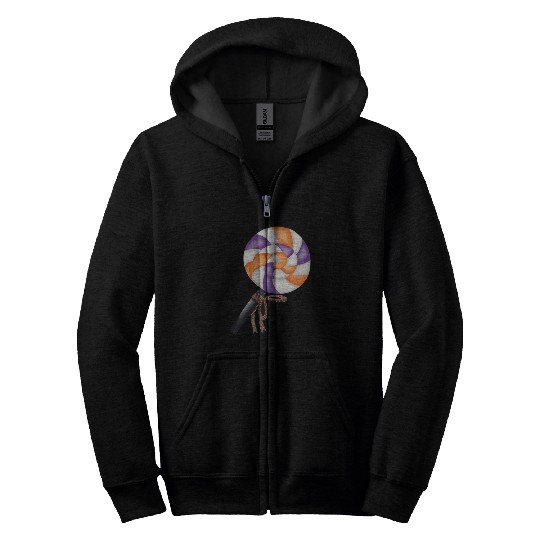 Halloween lollipop candy Zip Hoodies