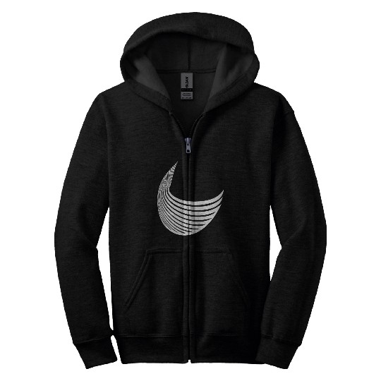 Geometric Stripe Wings Zip Hoodies