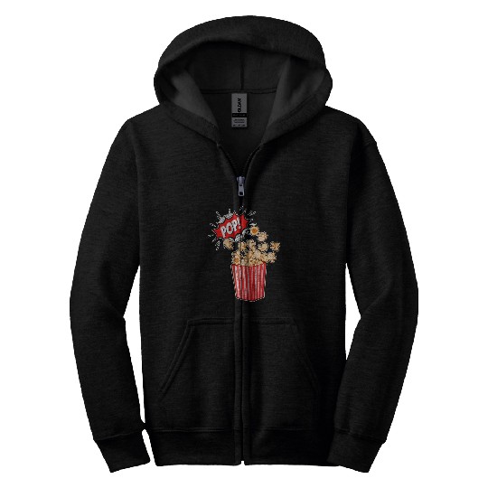 Retro Movie Popcorn Lover Zip Hoodies