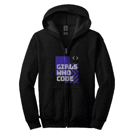 GIRLS WHO CODE Zip Hoodies