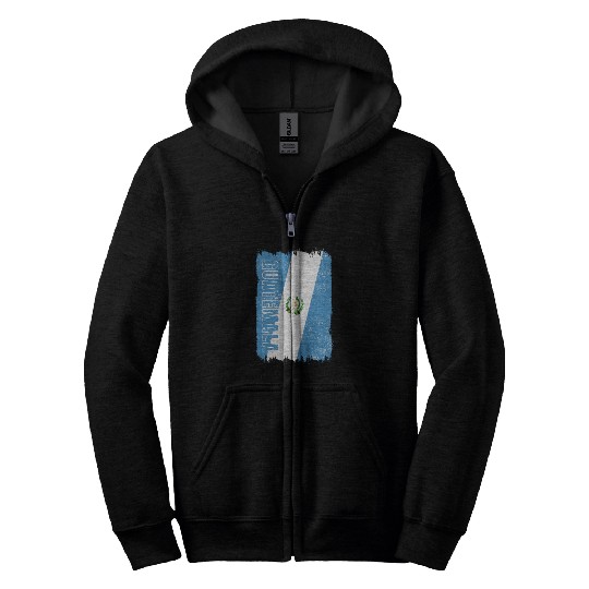 Guatemala vintage flag Zip Hoodies