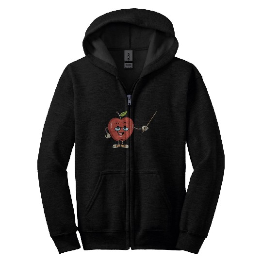 apple teacher Zip Hoodies