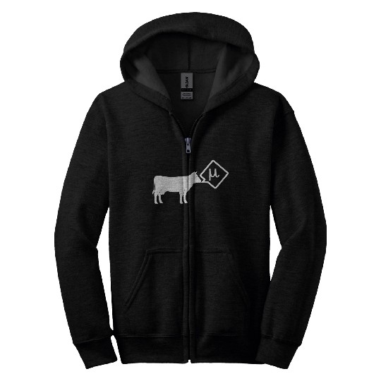 Scientific Cow Goes Mu Zip Hoodies