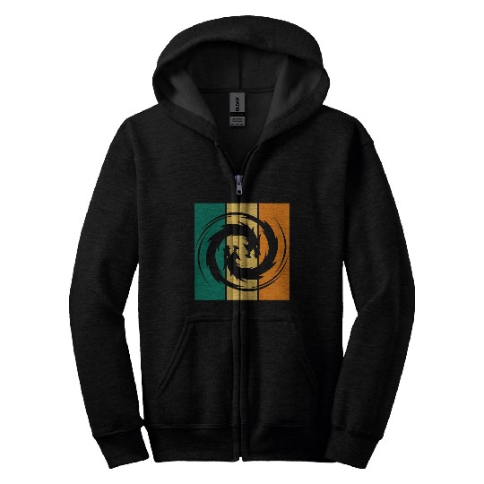 Dragon Ying Yang Zip Hoodies