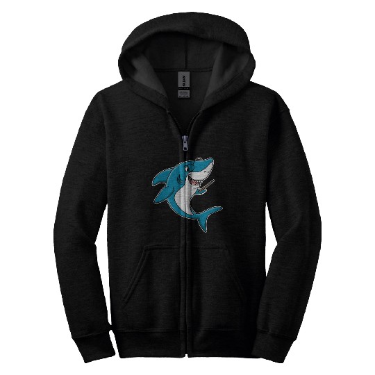 Teacher shark .. school student lessons enrollment Zip Hoodies