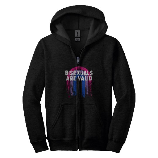 Bisexuals Are Valid Bi Positivity Bi Pride Zip Hoodies
