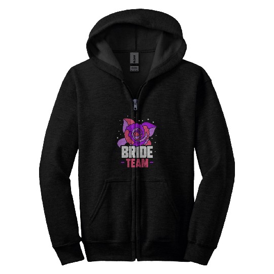 Bride Team Wedding Bachelorette Party Cute Zip Hoodies