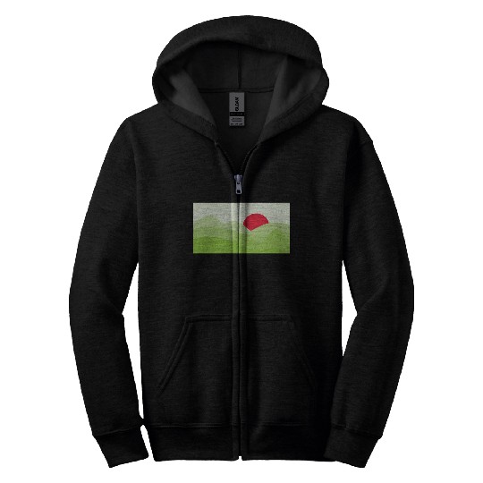 Minimalist Sun Light Green Zip Hoodies