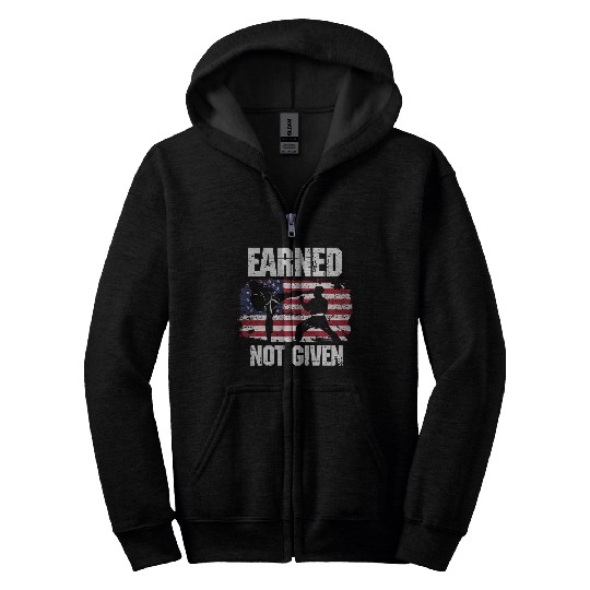 Earned Not Given! Karate Fighter Martial Arts Zip Hoodies