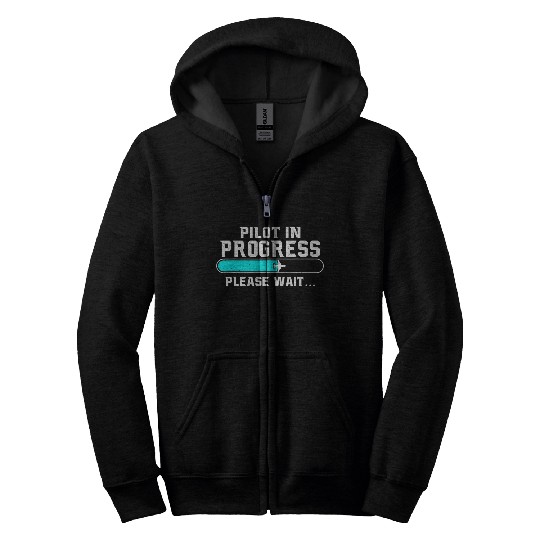Pilot In Progress - Airline Pilot Aviation lover Zip Hoodies