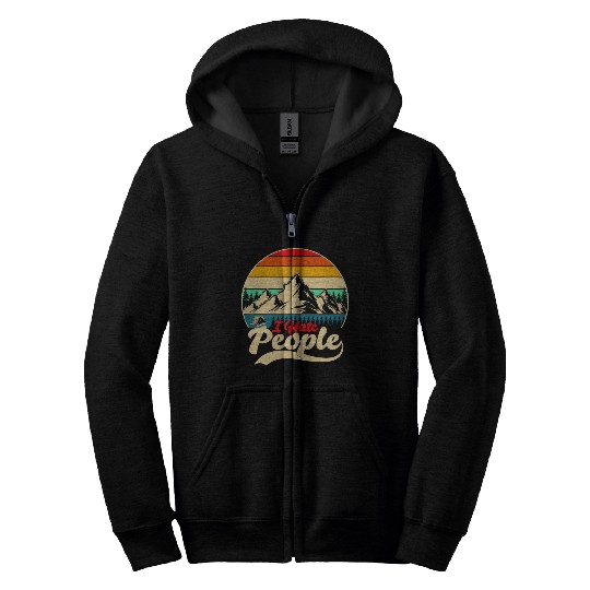 I Hate People Hiking Camping Zip Hoodies