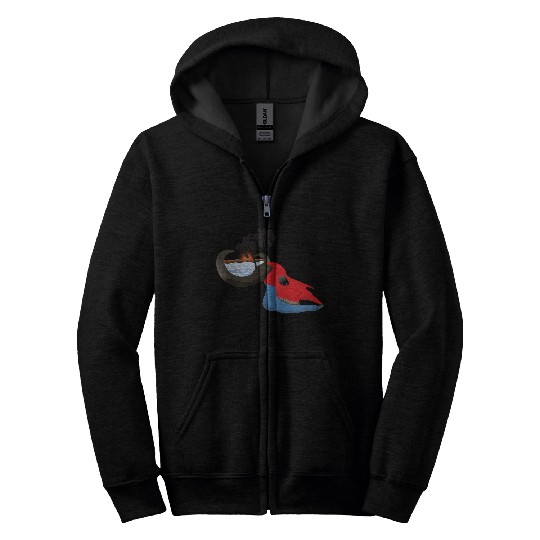 buffalo skull colorful Zip Hoodies