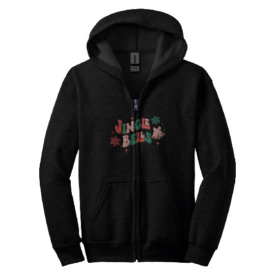 Jingle Bells Christmas Zip Hoodies