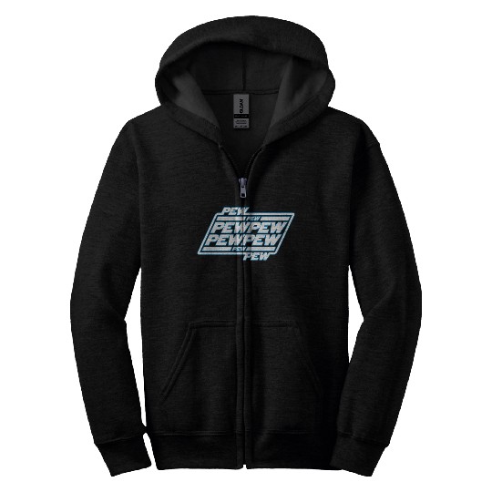 Pew Pew Pew Zip Hoodies