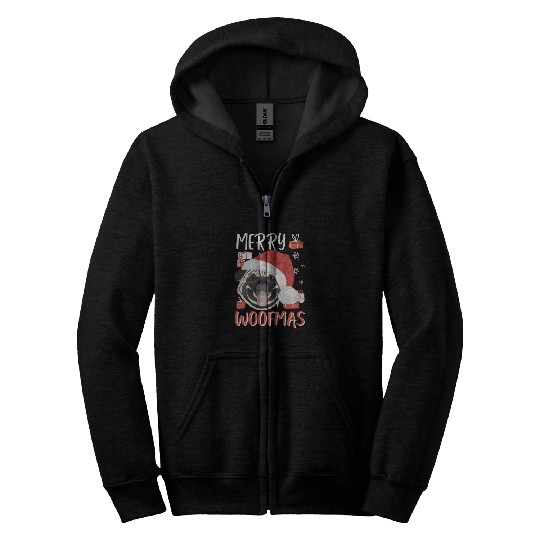 Pug Merry Christmas Zip Hoodies