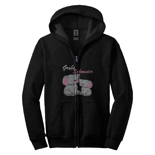 Elephants - Große Schwester Zip Hoodies