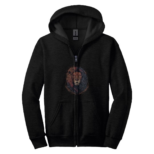 Dark Lion Zip Hoodies