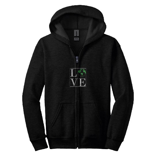 Love Environment Nature Planet Earth Zip Hoodies
