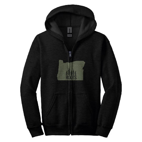 Oregon State Roots Green Zip Hoodies